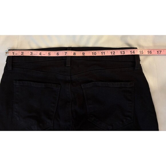 L'Agence Womens Sada High Rise Straight Slim Leg Cropped Jeans Black Size 28 - Picture 5 of 5